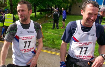 Paul Hobbs and Craig Stansfield happy to finish leg 2 after a strong run - gaining five places along the way